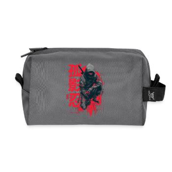 Einsamer Schatten Ninja Manga Stil - Recycelte Kulturtasche - Anthrazit - Vorne