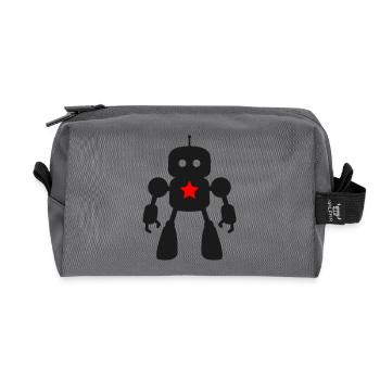 Roboter mit Stern KI Sci-Fi Nerd - Recycelte Kulturtasche - Anthrazit - Vorne