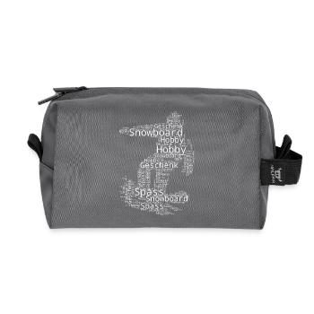 Illustration de snowboard pour snowboard - Trousse de toilette en tissu recyclé - anthracite - Devant
