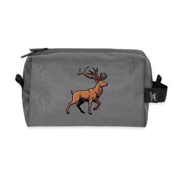 Cerf Sauvage Course Nature Forêt - Trousse de toilette en tissu recyclé - anthracite - Devant