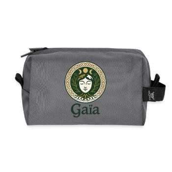 Gaia - Mother Nature - Tree of Life - Recycled Toiletry Zip Bag - anthracite - Front