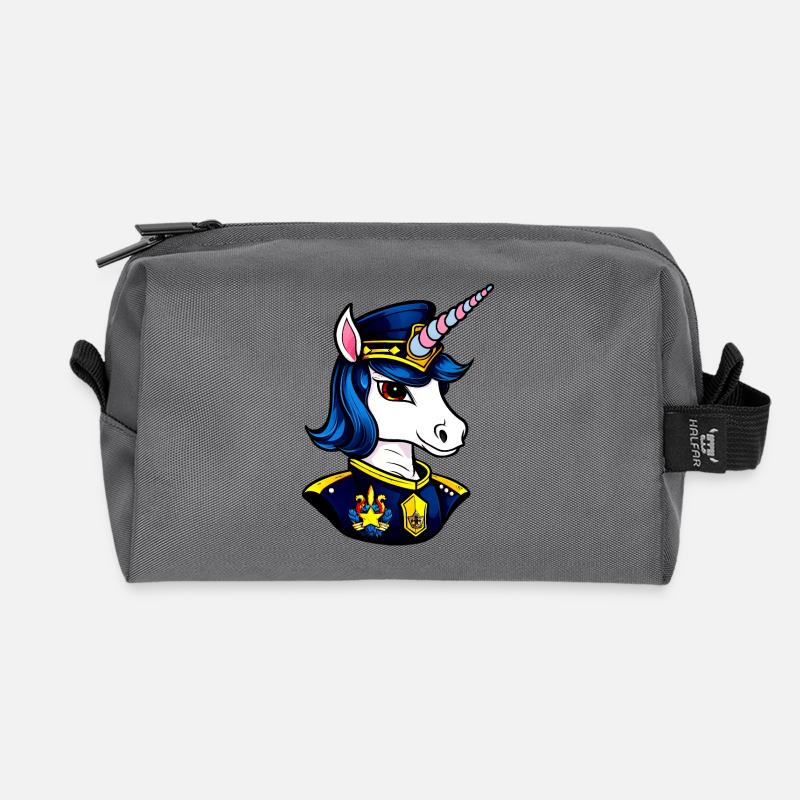 Polizei Einhorn - Recycelte Kulturtasche - Anthrazit