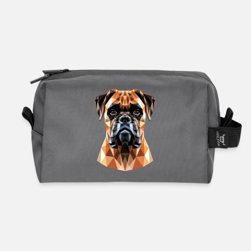 Deutscher Boxer Hunde Boxerverein German Boxer - Recycelte Kulturtasche - Anthrazit