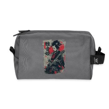 Guitariste Yōka dans le style Ukiyo-E - Trousse de toilette en tissu recyclé - anthracite - Devant