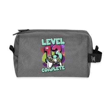 Level 13 Complete Gaming Splash Jahre alt - Recycelte Kulturtasche - Anthrazit - Vorne