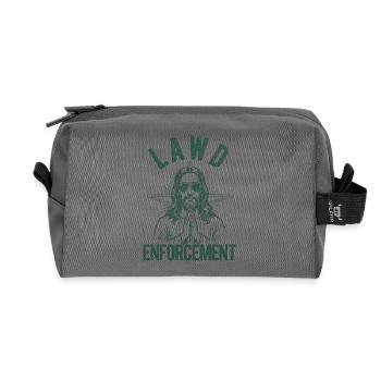 Law Enforcement, Jesus, Bible, Christian Faith - Recycled Toiletry Zip Bag - anthracite - Front