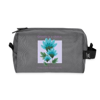 Growth is a choice - Recycled Toiletry Zip Bag - anthracite - Front