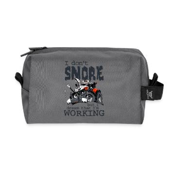 1477_I_dont_Snore-TRAKTOR - Recycelte Kulturtasche - Anthrazit - Vorne