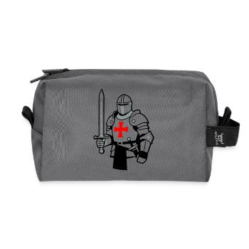knight - Recycled Toiletry Zip Bag - anthracite - Front