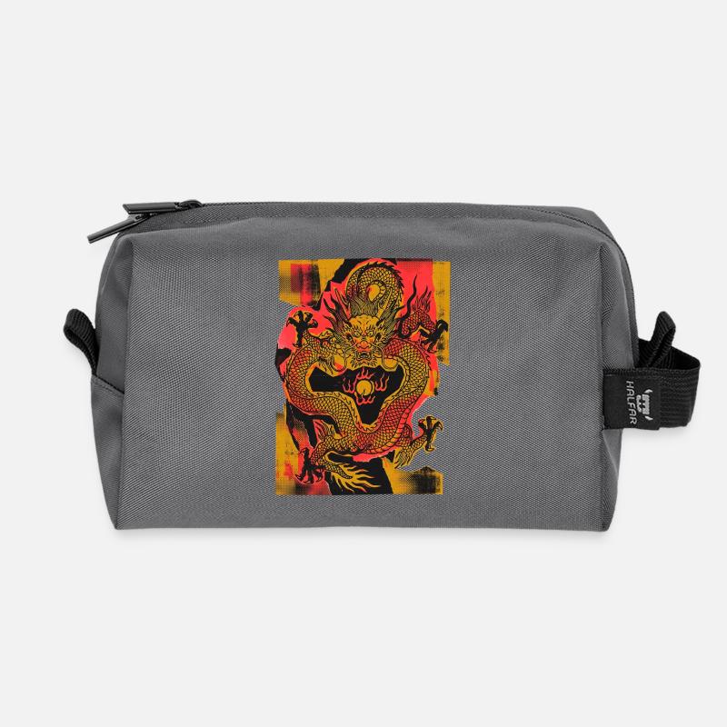Chinesischer Drache Kunst - Recycelte Kulturtasche - Anthrazit