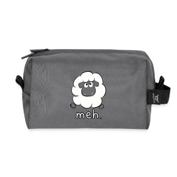 Bof, dessin animé de moutons - Trousse de toilette en tissu recyclé - anthracite - Devant