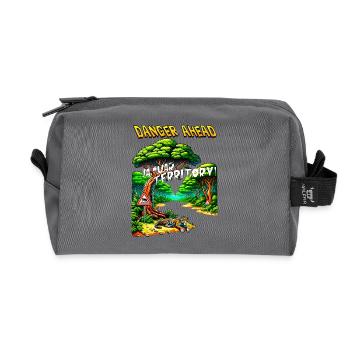 Territoire du Jaguar - Forêt de Colline - Trousse de toilette en tissu recyclé - anthracite - Devant
