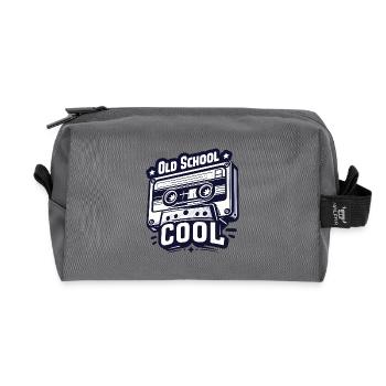 Cassettes rétro - Trousse de toilette en tissu recyclé - anthracite - Devant