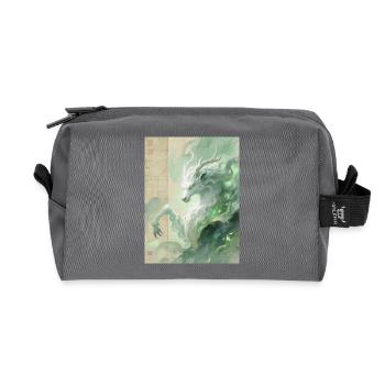 Bai Ze : L’Auspice Divin - Souffle de Sérénité - Trousse de toilette en tissu recyclé - anthracite - Devant