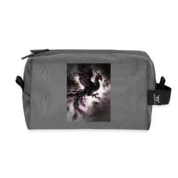 The Black Phoenix: Shadow and Rebirth - Recycled Toiletry Zip Bag - anthracite - Front