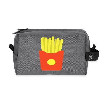 French Fries - Recycled Toiletry Zip Bag - anthracite - Front