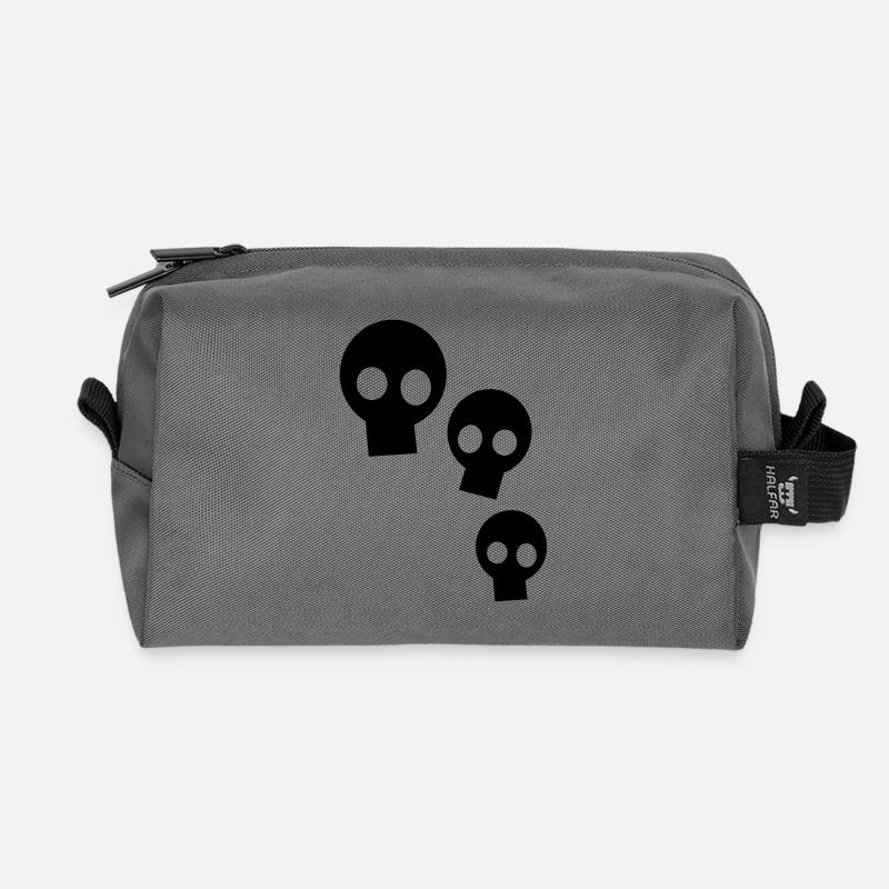 Three Skulls - Recycelte Kulturtasche - Anthrazit