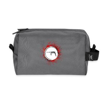 Electric Drill Icon Tool - Recycled Toiletry Zip Bag - anthracite - Front