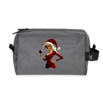 Witches Christmas - Recycled Toiletry Zip Bag - anthracite - Front