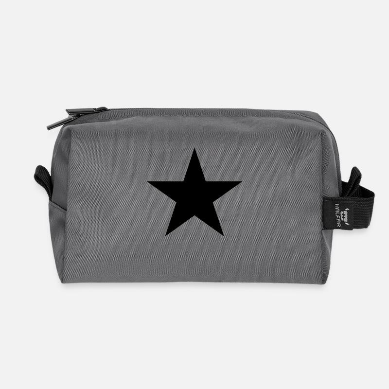 Stern - Recycelte Kulturtasche - Anthrazit