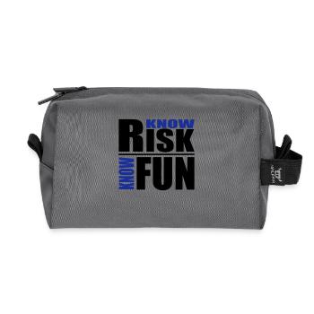 know risk - know fun - Recycelte Kulturtasche - Anthrazit - Vorne
