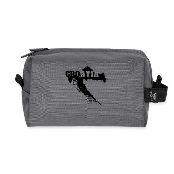Croatie (ID: 002004) - Trousse de toilette en tissu recyclé - anthracite - Devant