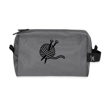 Stricken - Recycelte Kulturtasche - Anthrazit - Vorne