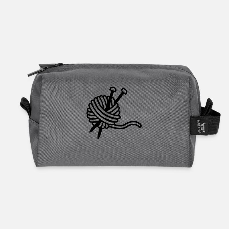 Stricken - Recycelte Kulturtasche - Anthrazit