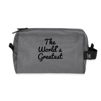 A Personnaliser / Custom / Customiser / Customize - Trousse de toilette en tissu recyclé - anthracite - Devant