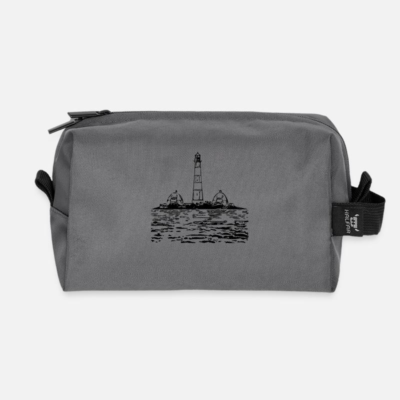 Leuchtturm im Meer - Recycelte Kulturtasche - Anthrazit
