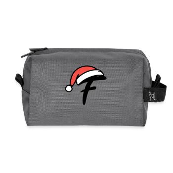 Lettre F Noël - Trousse de toilette en tissu recyclé - anthracite - Devant