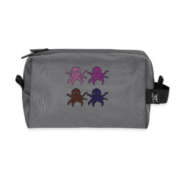 Octopus 4ply - Recycled Toiletry Zip Bag - anthracite - Front