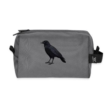 Crow - Recycled Toiletry Zip Bag - anthracite - Front