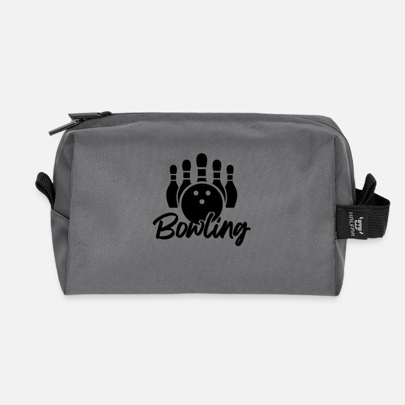 bowling - Recycelte Kulturtasche - Anthrazit