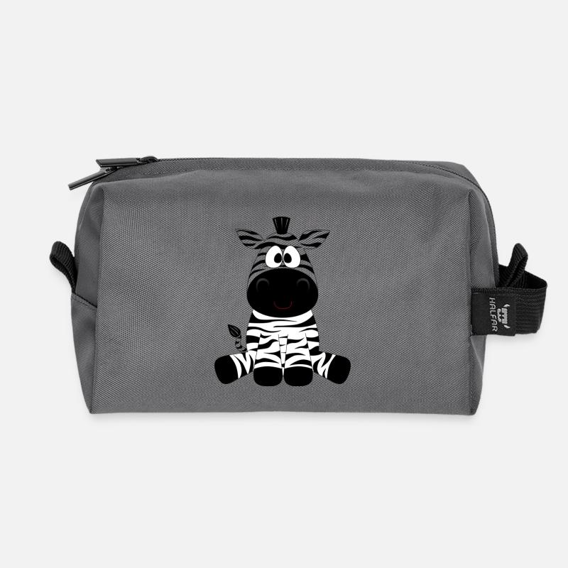 zebra - Recycelte Kulturtasche - Anthrazit