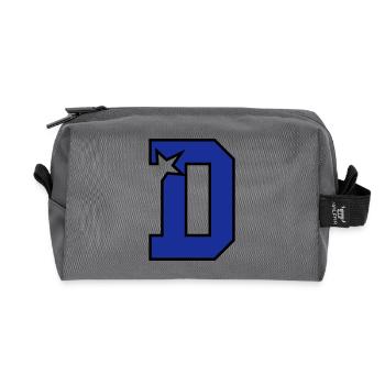 d_letter - Recycelte Kulturtasche - Anthrazit - Vorne