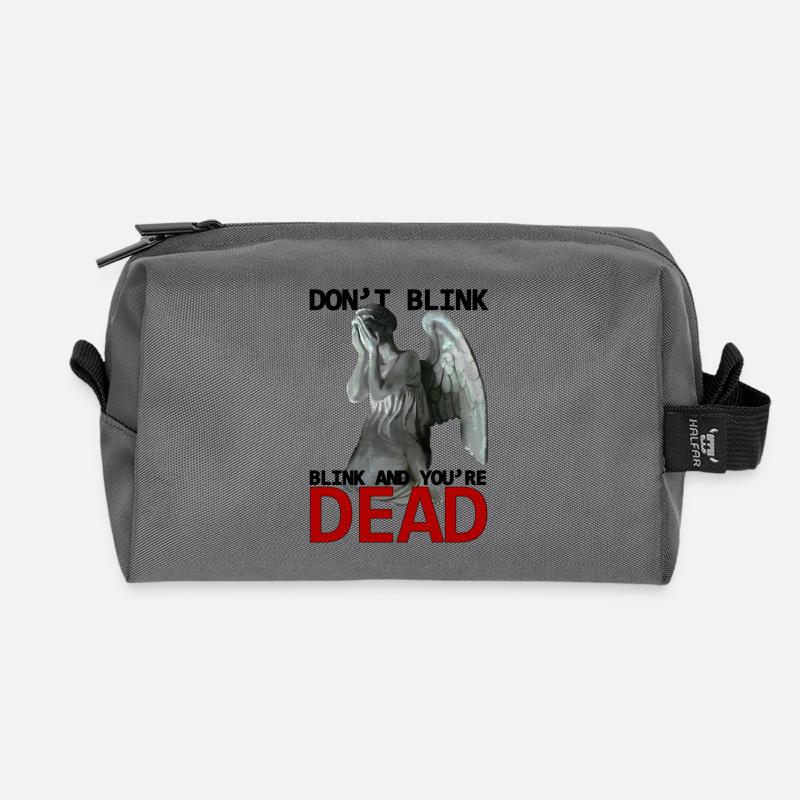 Don't blink - Recycelte Kulturtasche - Anthrazit