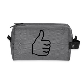 Daumen hoch - Recycelte Kulturtasche - Anthrazit - Vorne