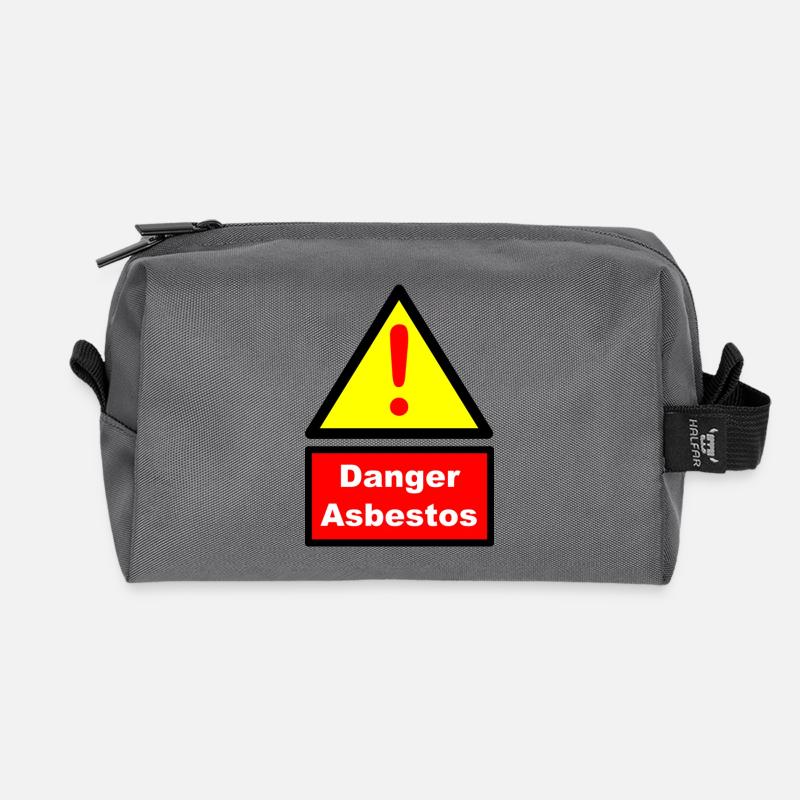Asbest! Geschenkidee Geschenk - Recycelte Kulturtasche - Anthrazit