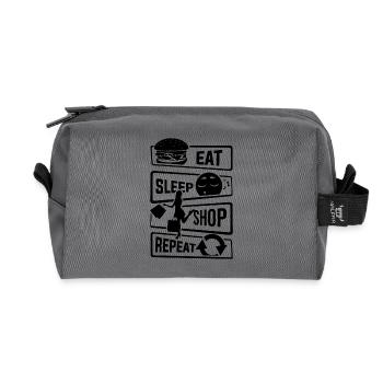 Mangez Sleep Shop Repeat - Achat de chaussures d'affaires - Trousse de toilette en tissu recyclé - anthracite - Devant