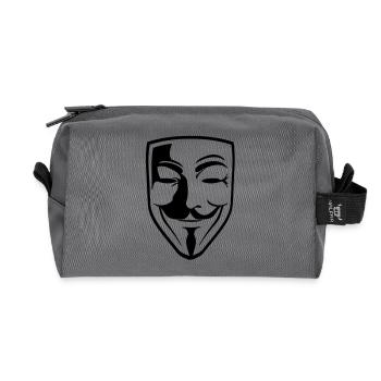 Anonymous Mask Guy Fawks - Recycelte Kulturtasche - Anthrazit - Vorne