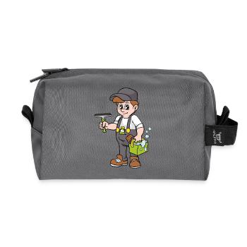 Building cleaner Window cleaner - Recycled Toiletry Zip Bag - anthracite - Front