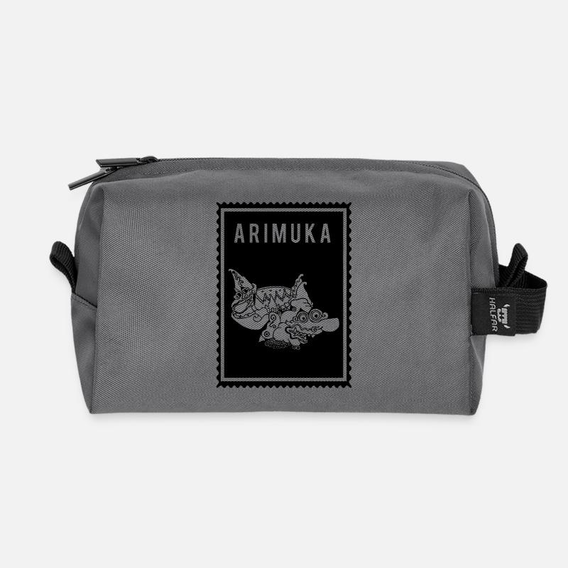Arimuka - Wayang - Recycled Toiletry Zip Bag - anthracite