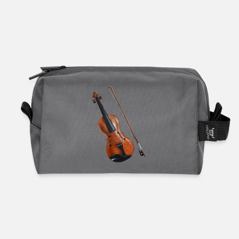 Geige - Recycelte Kulturtasche - Anthrazit