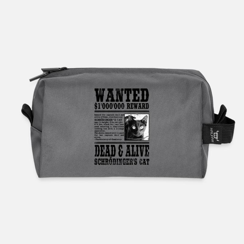 Wanted: Schrödinger's Cat - Dead & Alive - Recycelte Kulturtasche - Anthrazit