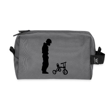 Biker - Recycelte Kulturtasche - Anthrazit - Vorne
