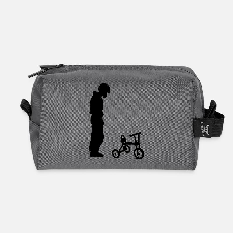 biker - Trousse de toilette en tissu recyclé - anthracite