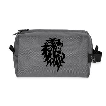 lion - Recycelte Kulturtasche - Anthrazit - Vorne