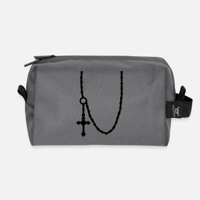 Necklace - Recycled Toiletry Zip Bag - anthracite