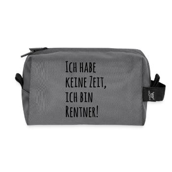 pensioners - Recycled Toiletry Zip Bag - anthracite - Front